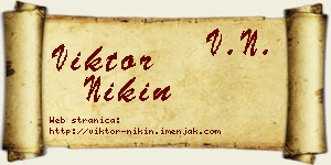 Viktor Nikin vizit kartica